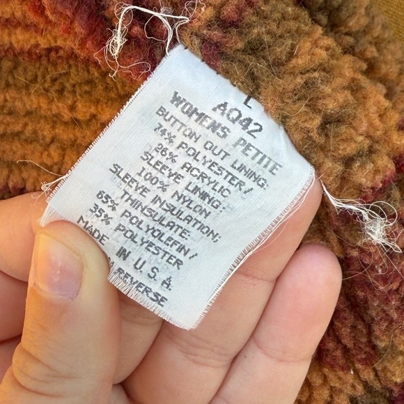 Vintage L.L. Bean women’s long chore coat / Trench Coat Brown corduroy - Picture 12 of 16